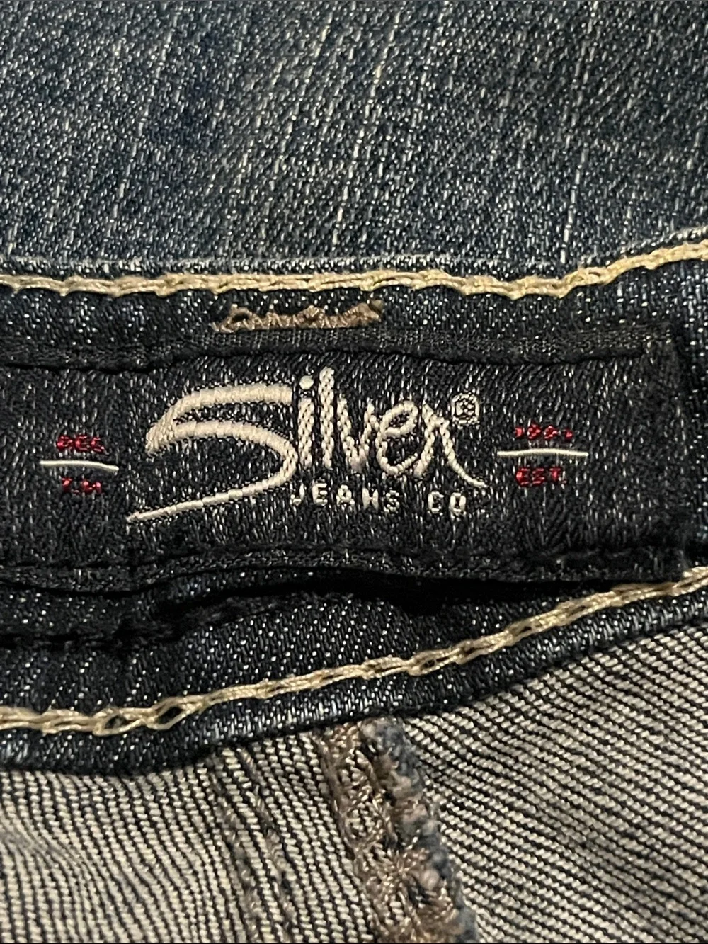 Silver Jeans Medium to Dark Blue Cropped Ankle Jeans
